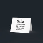 Cartão De Agradecimento Saba Hebrew Vovô Definição Judaica Hanukkah Gif<br><div class="desc">Saba Funny Hanukkah - Camisa de Definição</div>