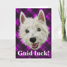 Cartão De Agradecimento Sabedoria de Westie! Sorte de Guid!