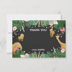 cartão de agradecimento Safari Animais selvagens Z