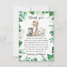 Safari Animal Watercolor Birthday | CHÁ DE FRALDAS