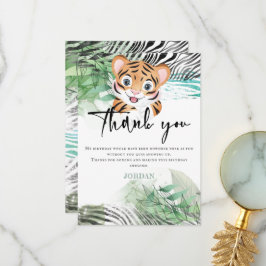 Cartão De Agradecimento Safari Exótico da Selva Lion