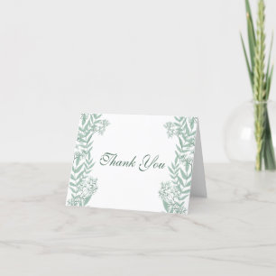 Cartão De Agradecimento Sage Green Wedding Vintage Botanical