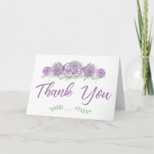 Cartão De Agradecimento Sage & Lavendar Thank You Card