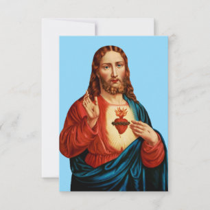 Cartão De Agradecimento Sagrado Coração de Jesus Carta Santa