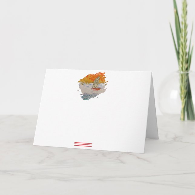 Cartão De Agradecimento Sailboat-4 Paintaft (Frente)