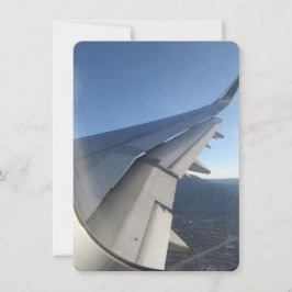 Cartão De Agradecimento Saindo de uma placa de nota do plano jet
