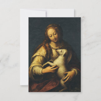 Cartão De Agradecimento Saint Agnes of Rome Vessel of Glory Holy Card