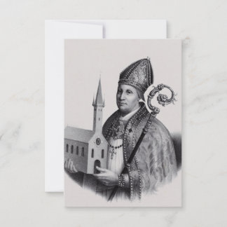 Cartão De Agradecimento Saint Ansgar Apostle of the North Holy Card