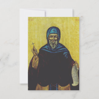 Cartão De Agradecimento Saint Anthony the Great Byzantine Holy Card