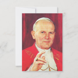 Cartão De Agradecimento Saint John Paul II Apostle of Dignity Holy Card