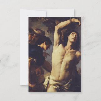 Cartão De Agradecimento Saint Sebastian Defender of Life Holy Card