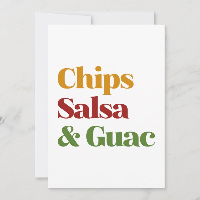 Cartão De Agradecimento Salsa Chips E Guac (Frente)