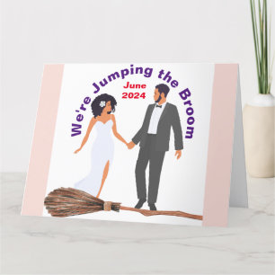 Cartão De Agradecimento Saltando a Vassoura