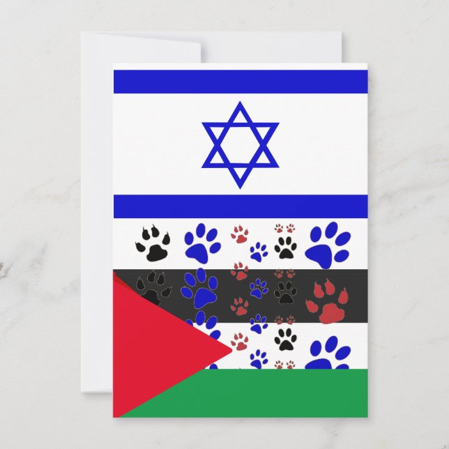 Cartão De Agradecimento Salvamento de animais, Israel e Palestina (Frente)