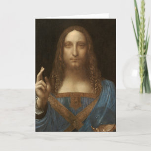 Cartão De Agradecimento Salvator Mundi por Leonard da Vinci