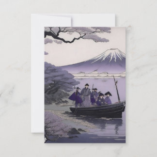 Cartão De Agradecimento Samurai Thank You Card Mount Fuji Japanese Art