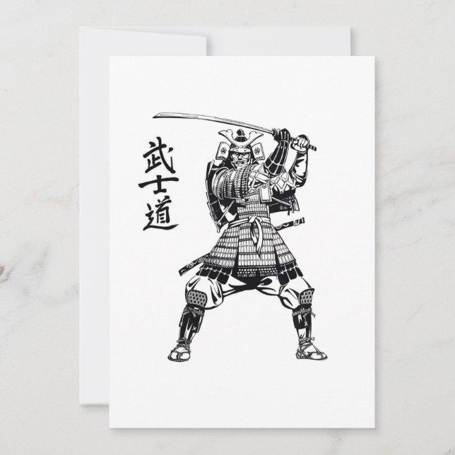 Cartão De Agradecimento Samurai Warrior (Frente)