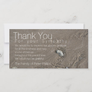 Cartão De Agradecimento Sand 2 Modern Sympathy Obrigado VFC