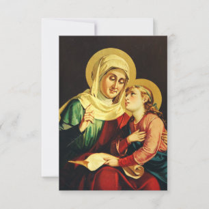 Cartão De Agradecimento Santa Ana e Virgem Maria