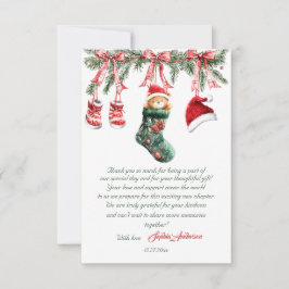 Cartão De Agradecimento Santa Baby Christmas Baby Shower