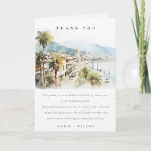 Cartão De Agradecimento Santa Marta Colômbia Paisagem Aquarela Casamento