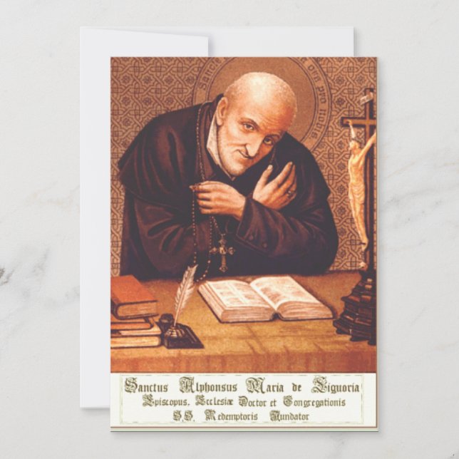 Cartão De Agradecimento Santo Alphonsus Liguori (Frente)
