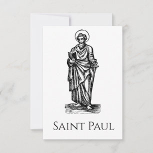 Cartão De Agradecimento Santo Apóstolo Paulo Carta Santa Pater Noster