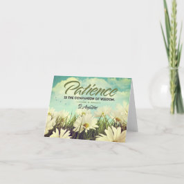 Cartão De Agradecimento Santo Augustine Inspirational Cote "Paciência"