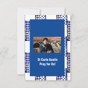 Cartão De Agradecimento Santo Carlo Acutis