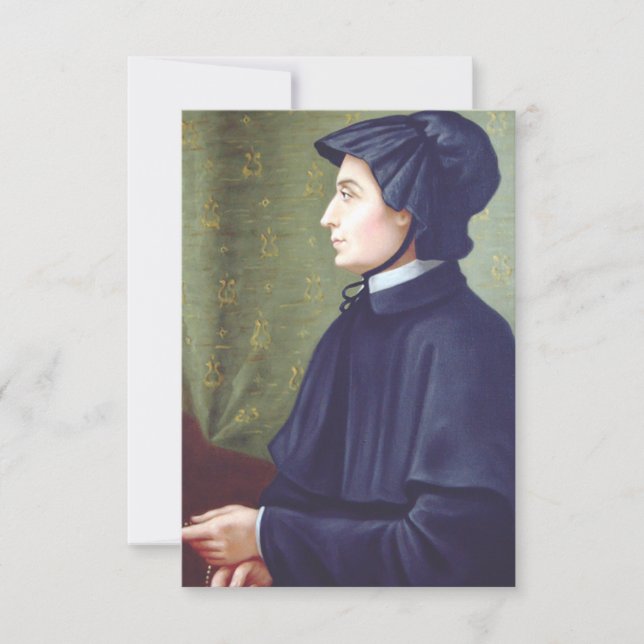 Cartão De Agradecimento Santo Elizabeth Ann Seton (Frente)