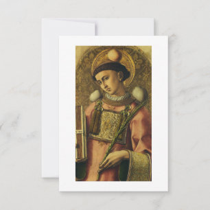 Cartão De Agradecimento Santo Estêvão o Protomártir Iconografia de Arte Er