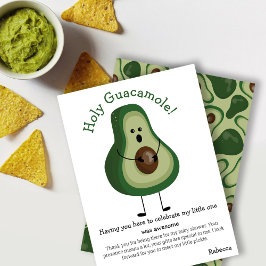 Cartão De Agradecimento Santo Guacamole! chá de fraldas!
