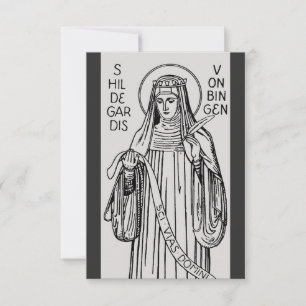 Cartão De Agradecimento Santo Hildegard da abadia beneditina de Bingen