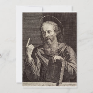Cartão De Agradecimento Santo Paul, o apóstolo de Philippe de Champaigne