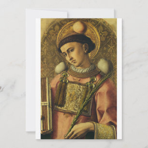 Cartão De Agradecimento Santo Stephen Apostle do 70 Protomartyr