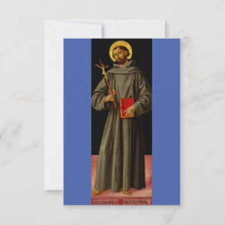Cartão De Agradecimento São Francisco de Assis por Antoniazzo Romano