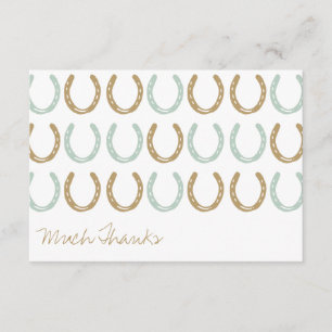 Cartão De Agradecimento Sapatos De Cavalo Com Equitação Obrigado