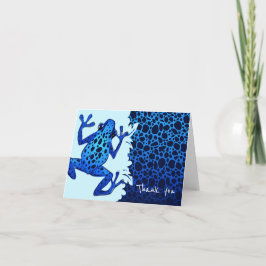 Cartão De Agradecimento Sapo tropical azul Obrigado Nota - Vazio