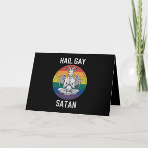 Cartão De Agradecimento Satã de granizo Gay Engraçado Gótico Gótica Capa L