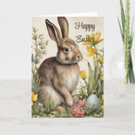 Cartão De Agradecimento Saudação por Páscoa Floral