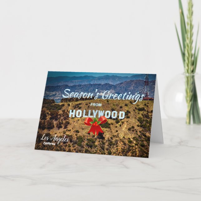 Cartão De Agradecimento Saudações de Hollywood da Carta de Los Angeles (Frente)