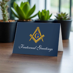 Cartão De Agradecimento Saudações Fraternais Aniversário Maçom Freemason