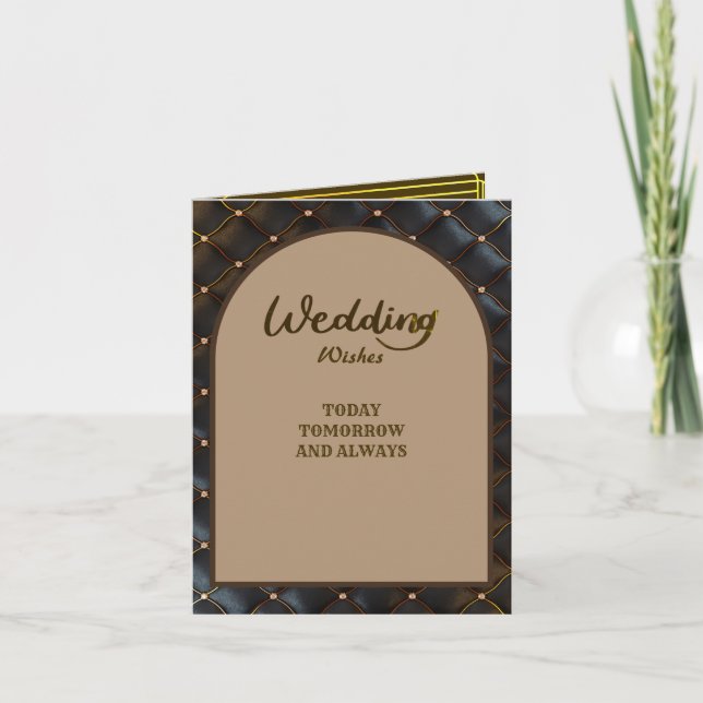 Cartão De Agradecimento Saudações reais de casamento e felicitações de des (Frente)