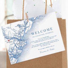 Cartão De Agradecimento Savannah Georgia Marinho Wedding Itinerário