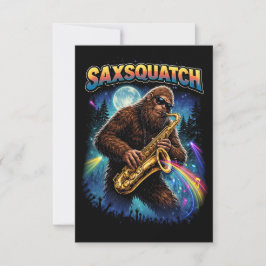 Cartão De Agradecimento Saxsquatch