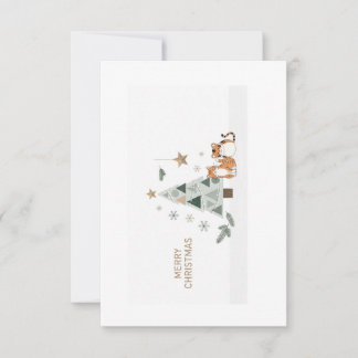 Cartão De Agradecimento ❄️🎄 Scandinavian Minimalist Christmas Card Image