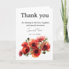 Cartão De Agradecimento Scarlet Serenade Petal