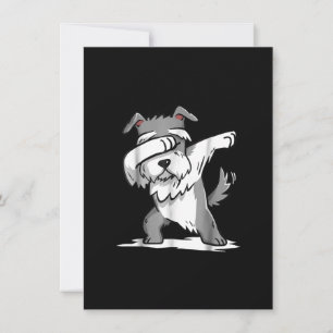 Cartão De Agradecimento Schnauzer Cute Dabbing Funny Dab Dance Gift