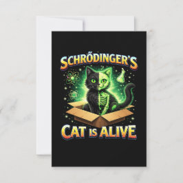 Cartão De Agradecimento Schrödinger’s Curious Cat