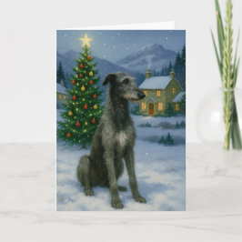 Cartão De Agradecimento Scottish Deerhound Holiday Card